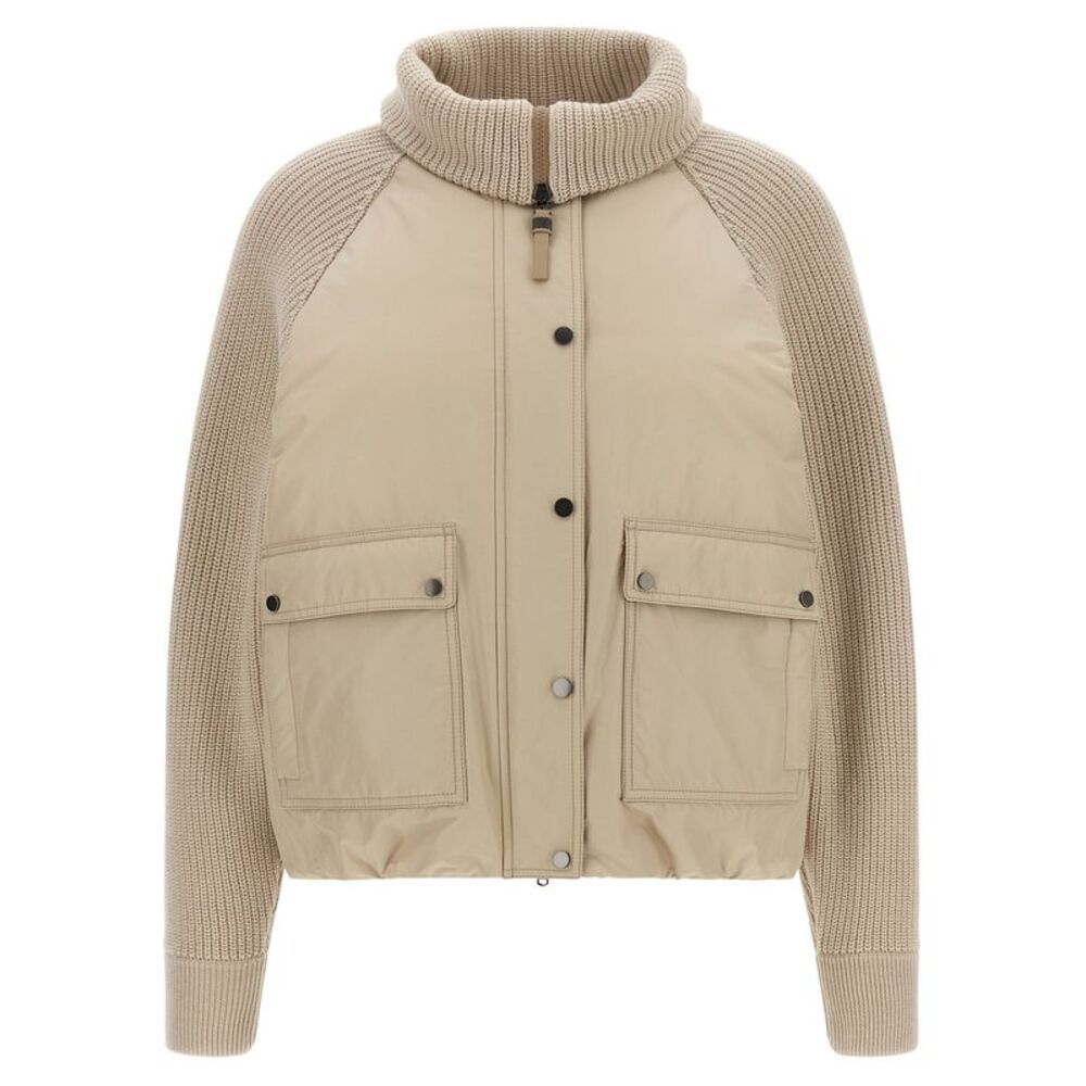 Brunello Cucinelli Beige Cotton Full-Length Women's Jacket